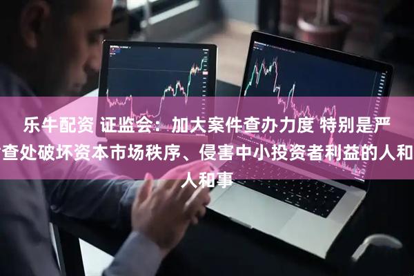 乐牛配资 证监会：加大案件查办力度 特别是严肃查处破坏资本市场秩序、侵害中小投资者利益的人和事