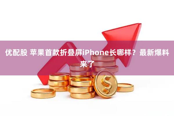 优配股 苹果首款折叠屏iPhone长哪样？最新爆料来了